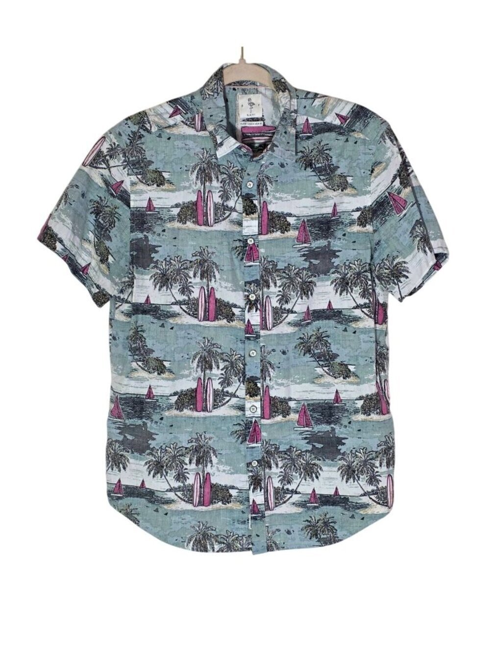 Denim & Flower Hawaiian Shirt (SKU#1160)
